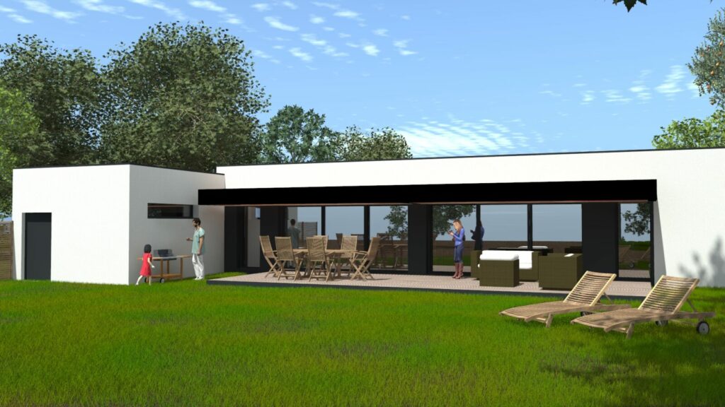 Maison toiture terrasse