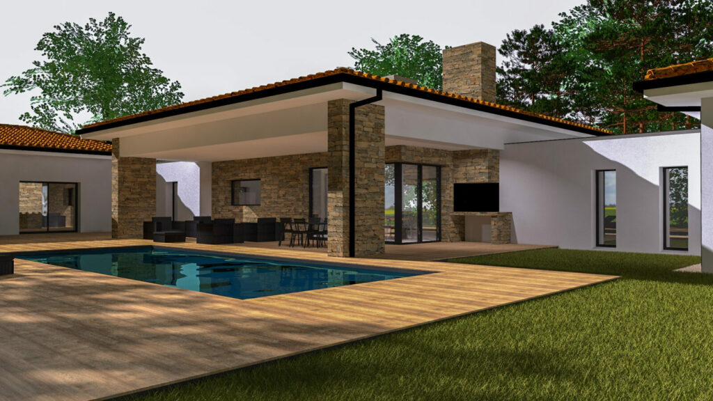 Villa moderne en pierre